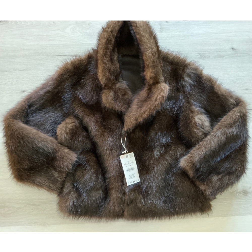 Zara Brown Teddy Jacket